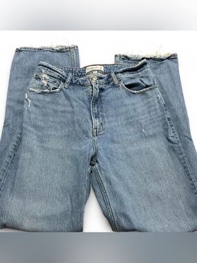 Abercrombie & Fitch Light Blue Straight Leg The 90s Relaxed Jeans Sz 10 Long